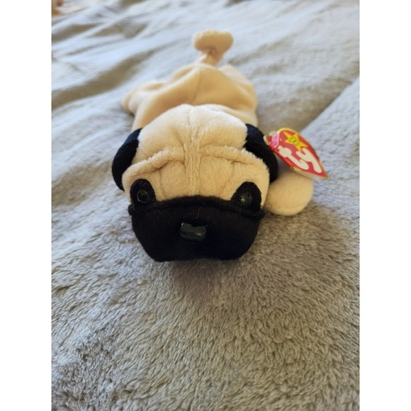 Pugsly Beanie Baby Pug dog 1996 vintage retired - Picture 7 of 7